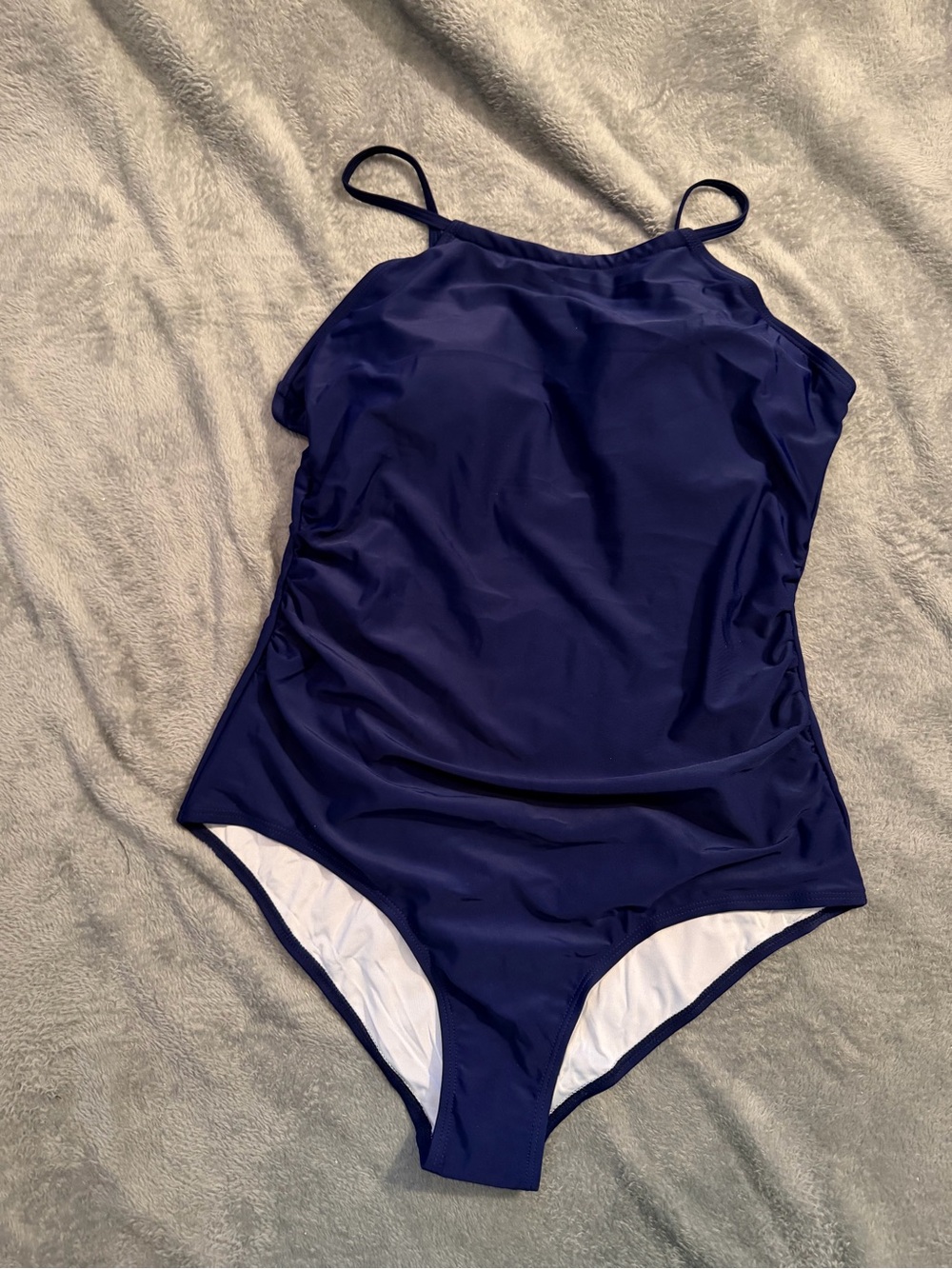 NEW Blue & White Stripe One Piece Swimsuit Size XL